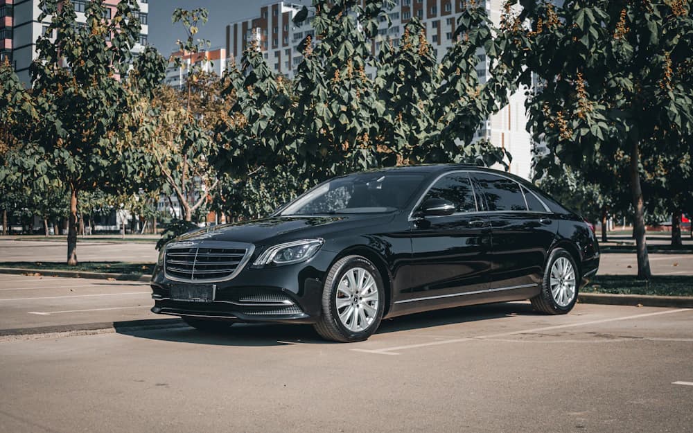 VIP sedan aracın deri döşemeli iç mekânı